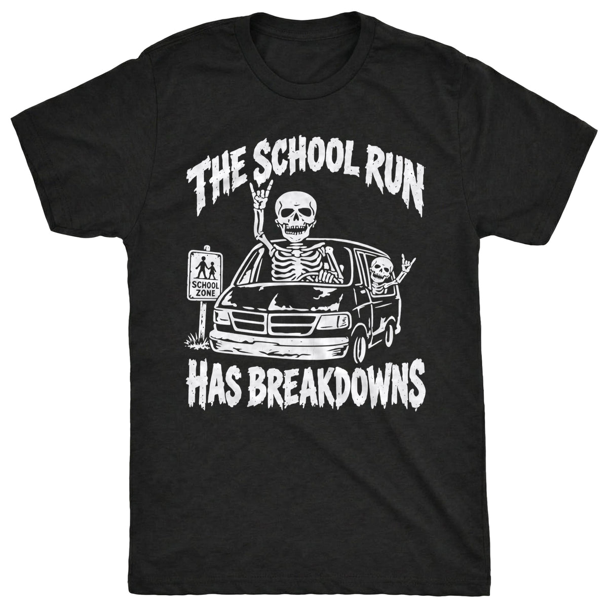 School Run Tee Black Mockup