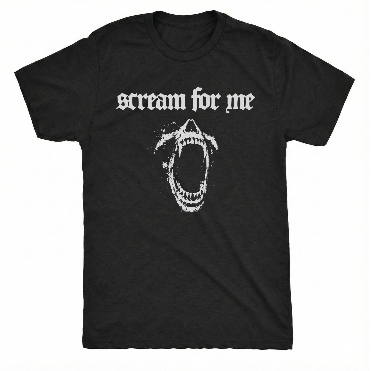 Scream For Me Tee Black Mockup