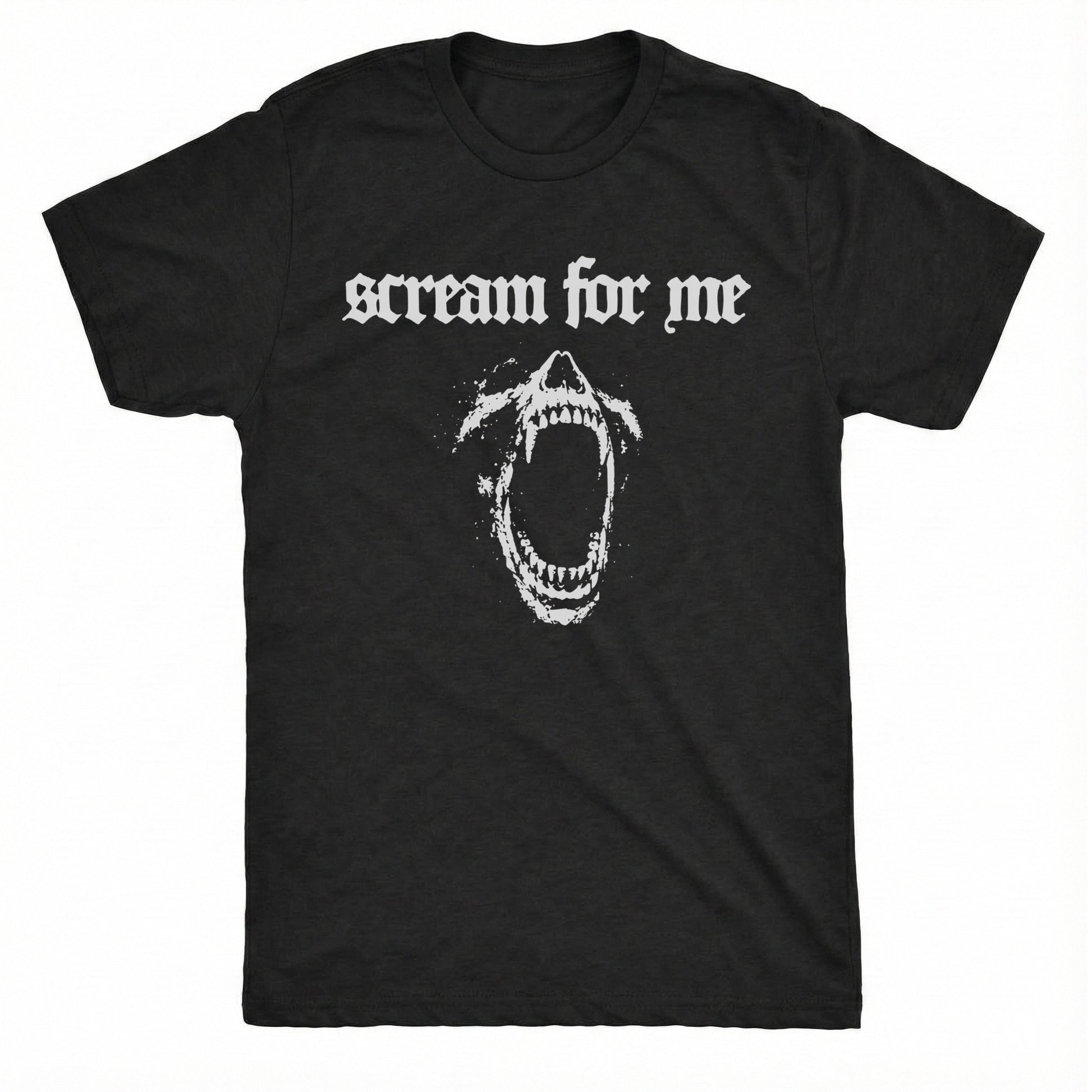 Scream For Me Tee Black Mockup