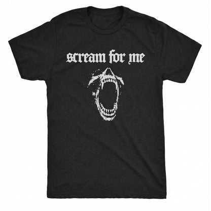 Scream For Me Tee Black Mockup
