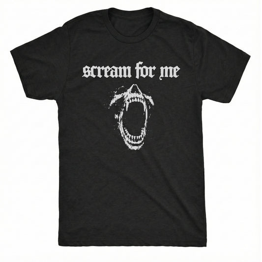 Scream For Me Tee Black Mockup