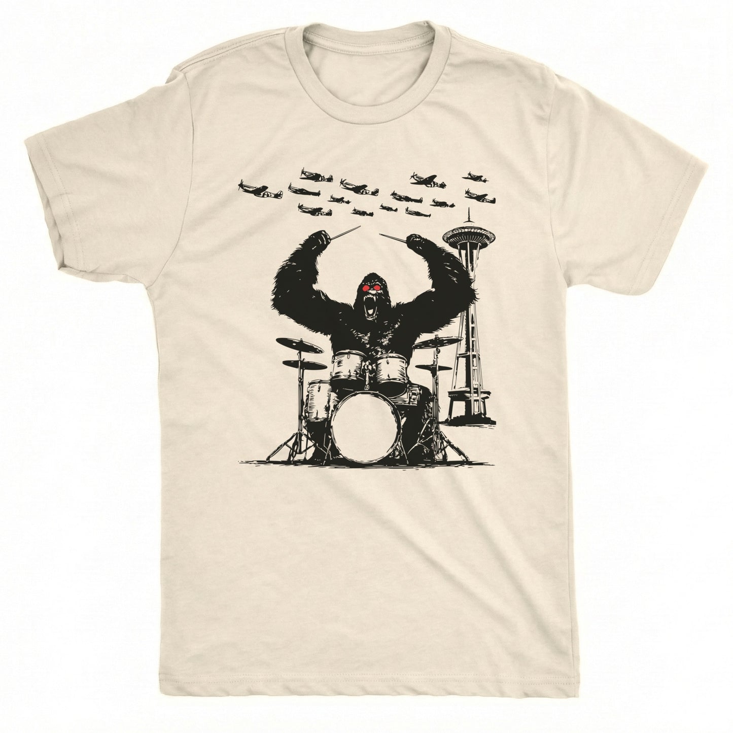 Seattle Attack Tee Natural Mockup