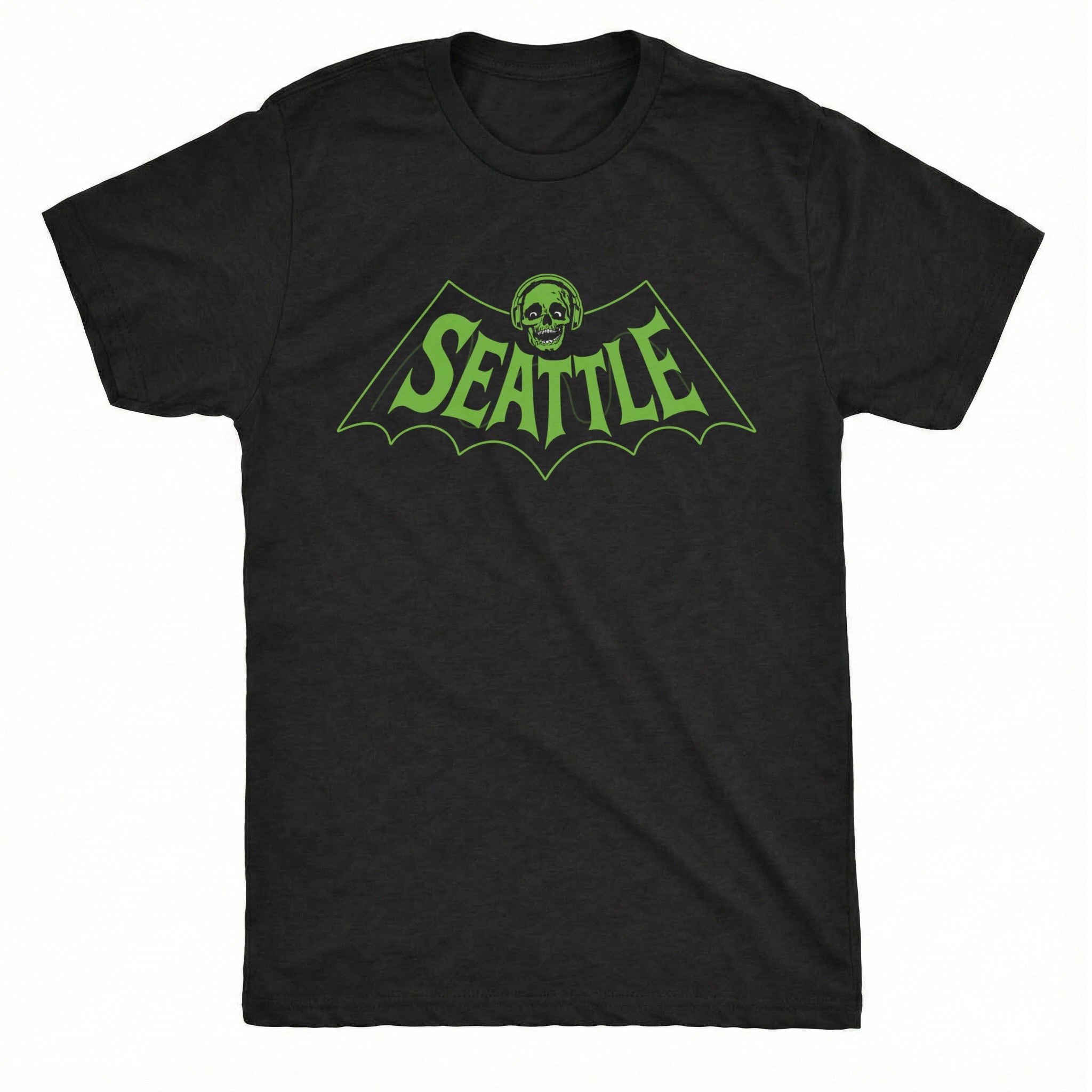 Seattle Bat Tee Black Mockup