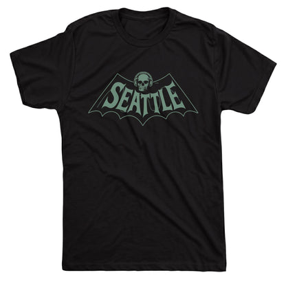 Seattle Bat Tee Black Mockup