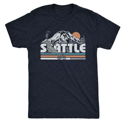 Seattle Friends Tee Navy Mockup
