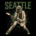 Seattle Grunge Tee Black Design