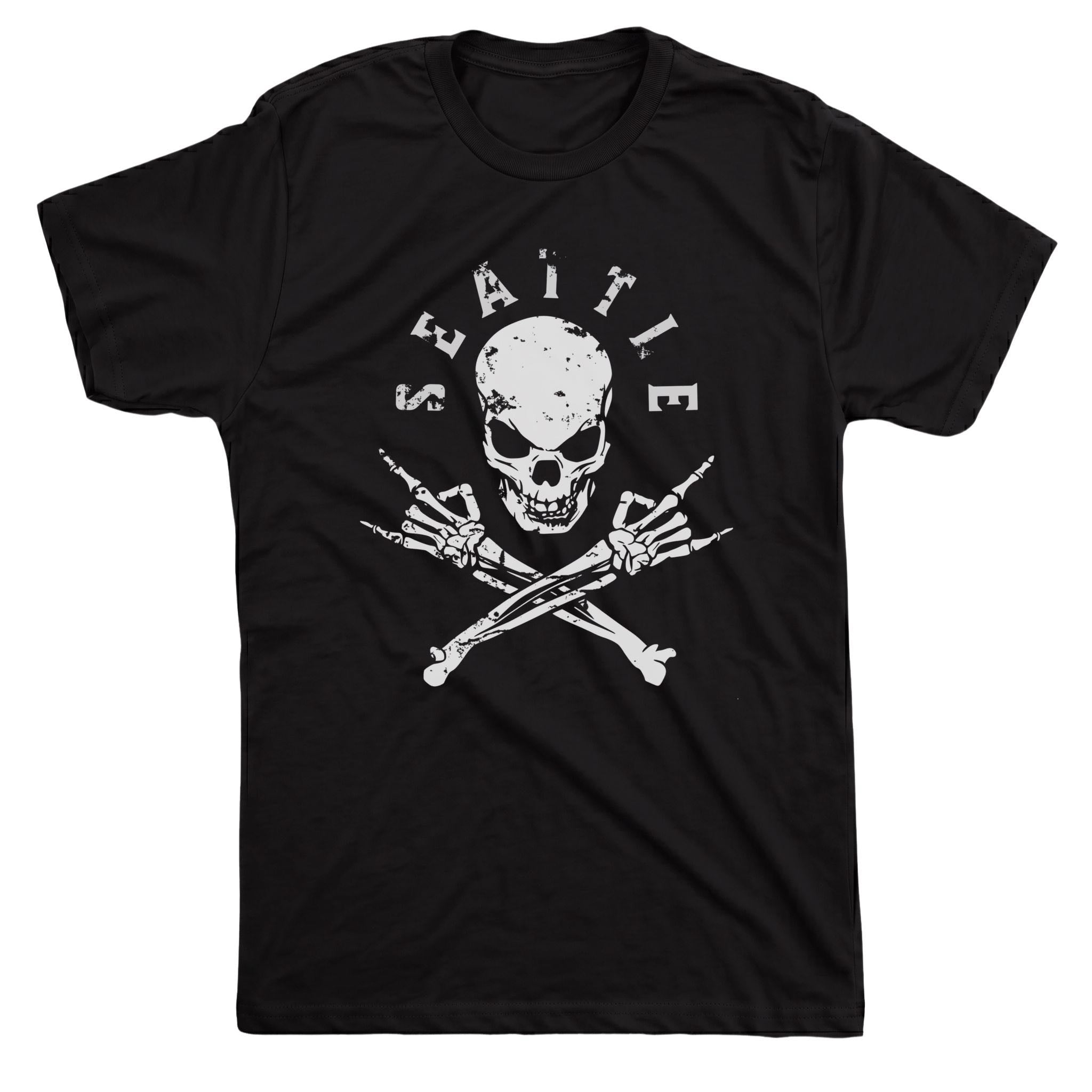 Seattle Rawks Tee Black Mockup