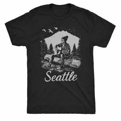 Seattle Snow Tee | Classic Tee Black