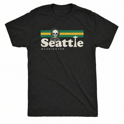 Seattle Stripes Tee | Classic Tee Black
