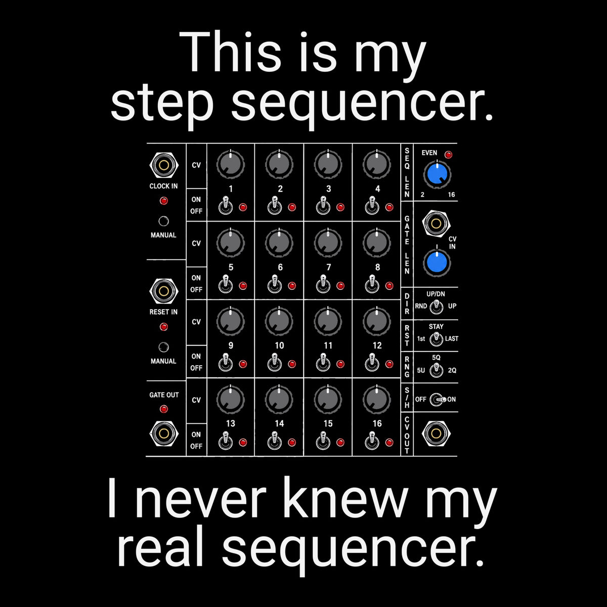 Sequencer Tee. Black Design