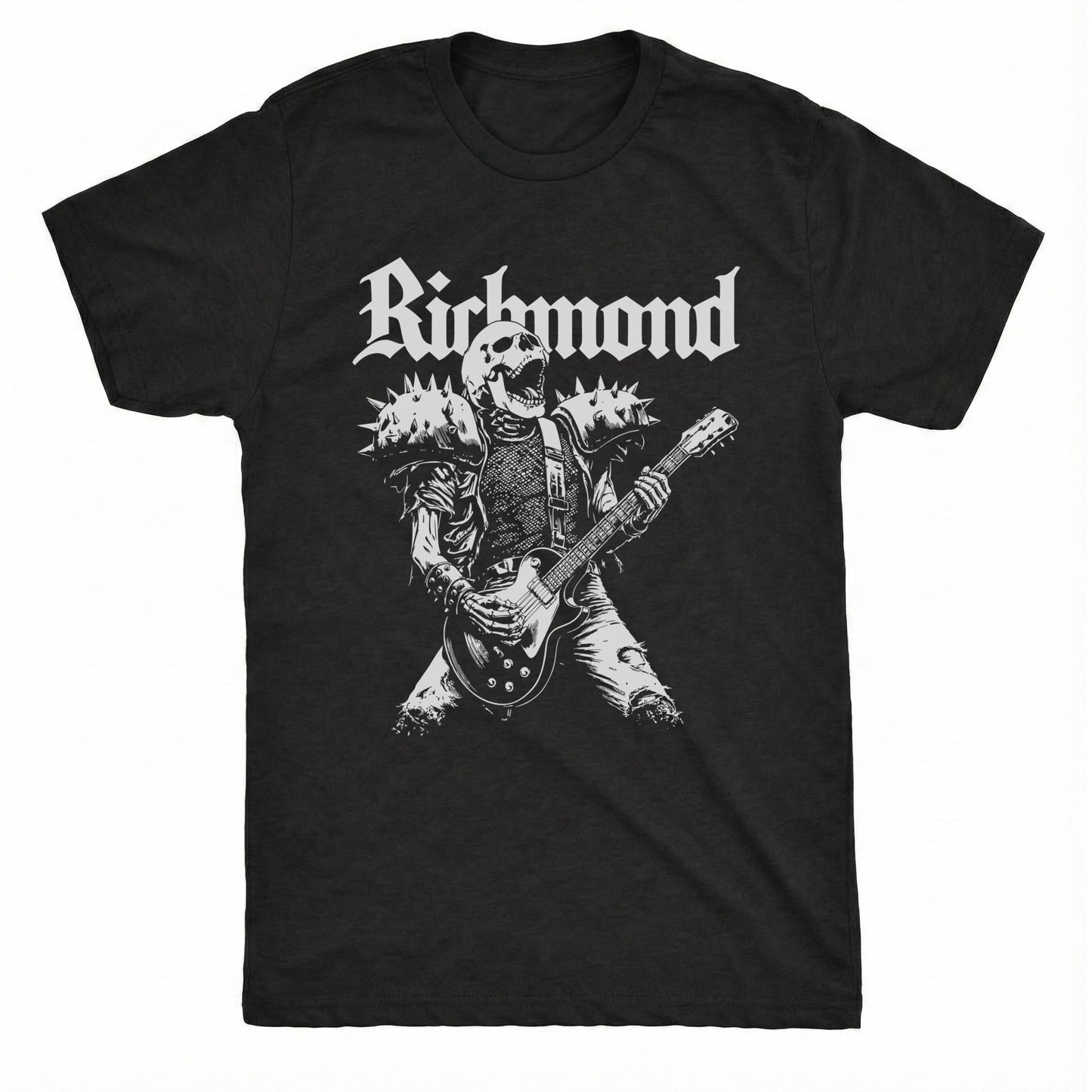 Shock Metal Tee Black Mockup