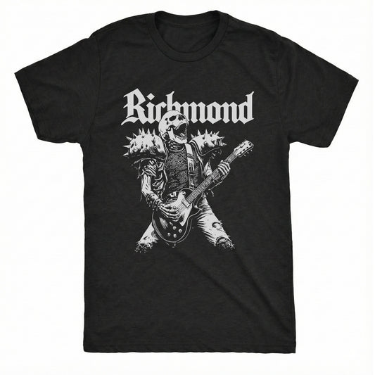 Shock Metal Tee Black Mockup