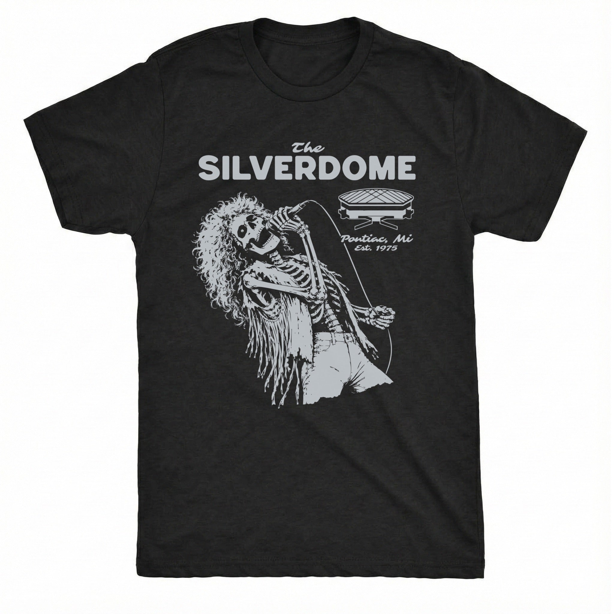 Silverdome Tee Black Mockup