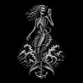 Siren Tee Black Design