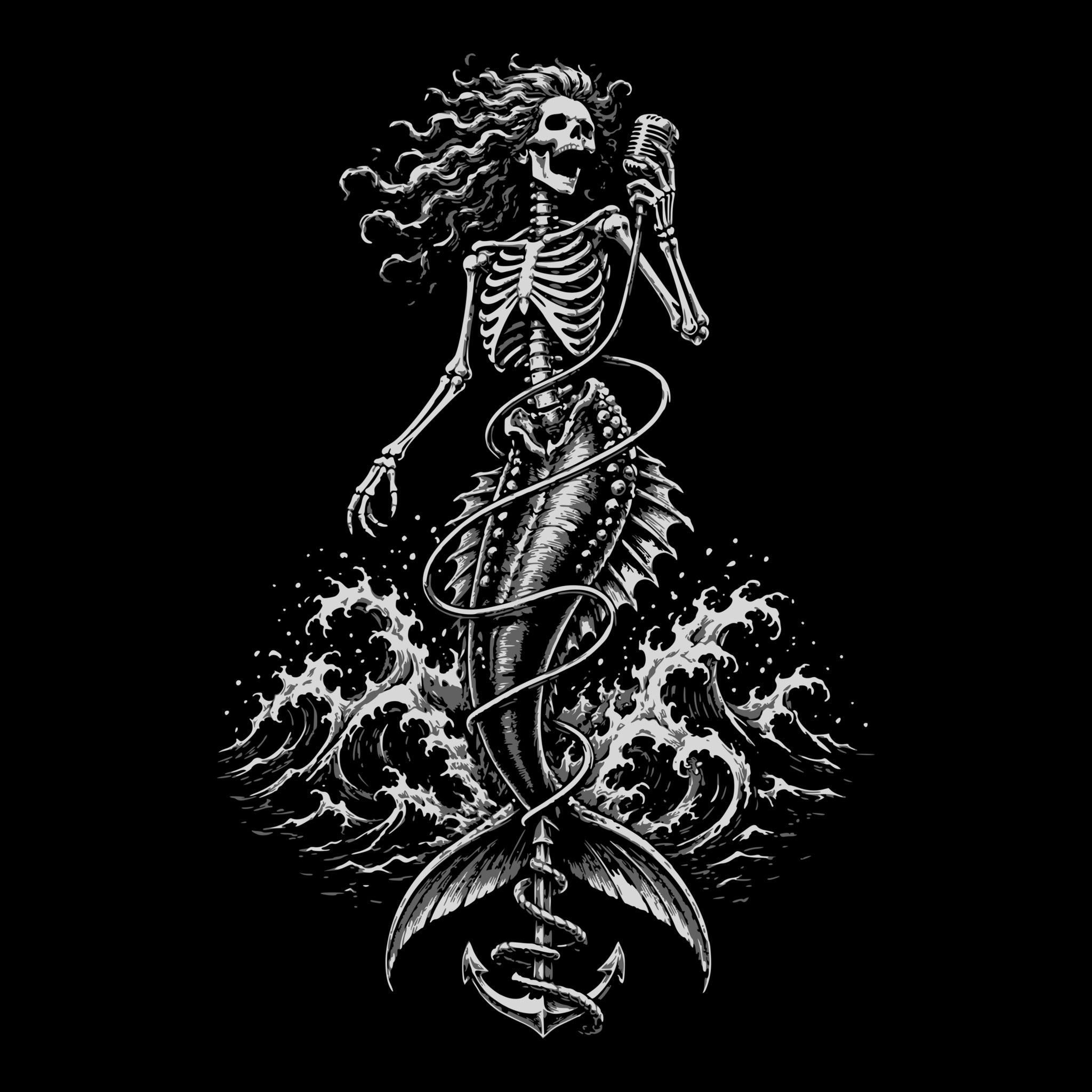 Siren Tee Black Design