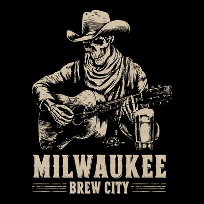 Skeleton Brew Tee Black Design