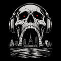 Skull Arch Tee Black Design