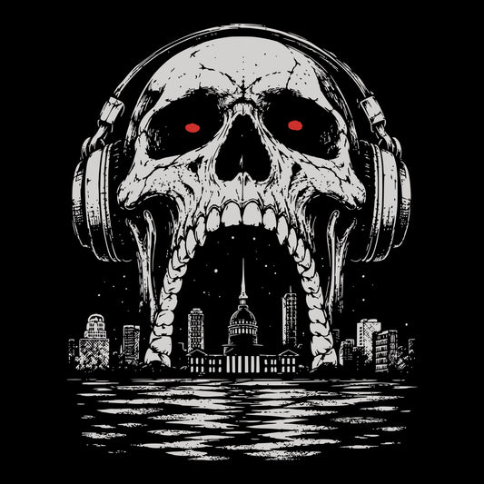 Skull Arch Tee Black Design