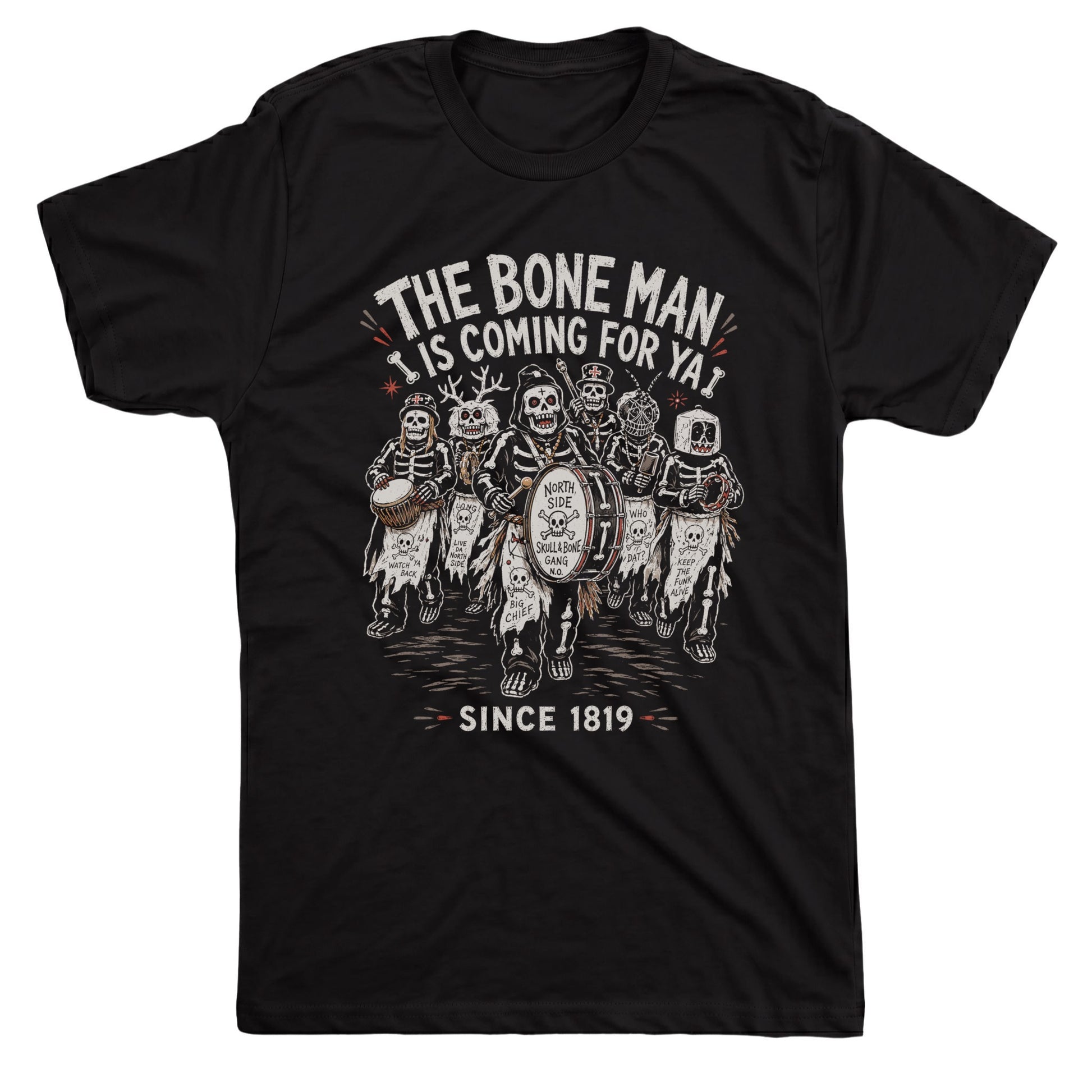 Skull & Bone Gang Tee Black Mockup