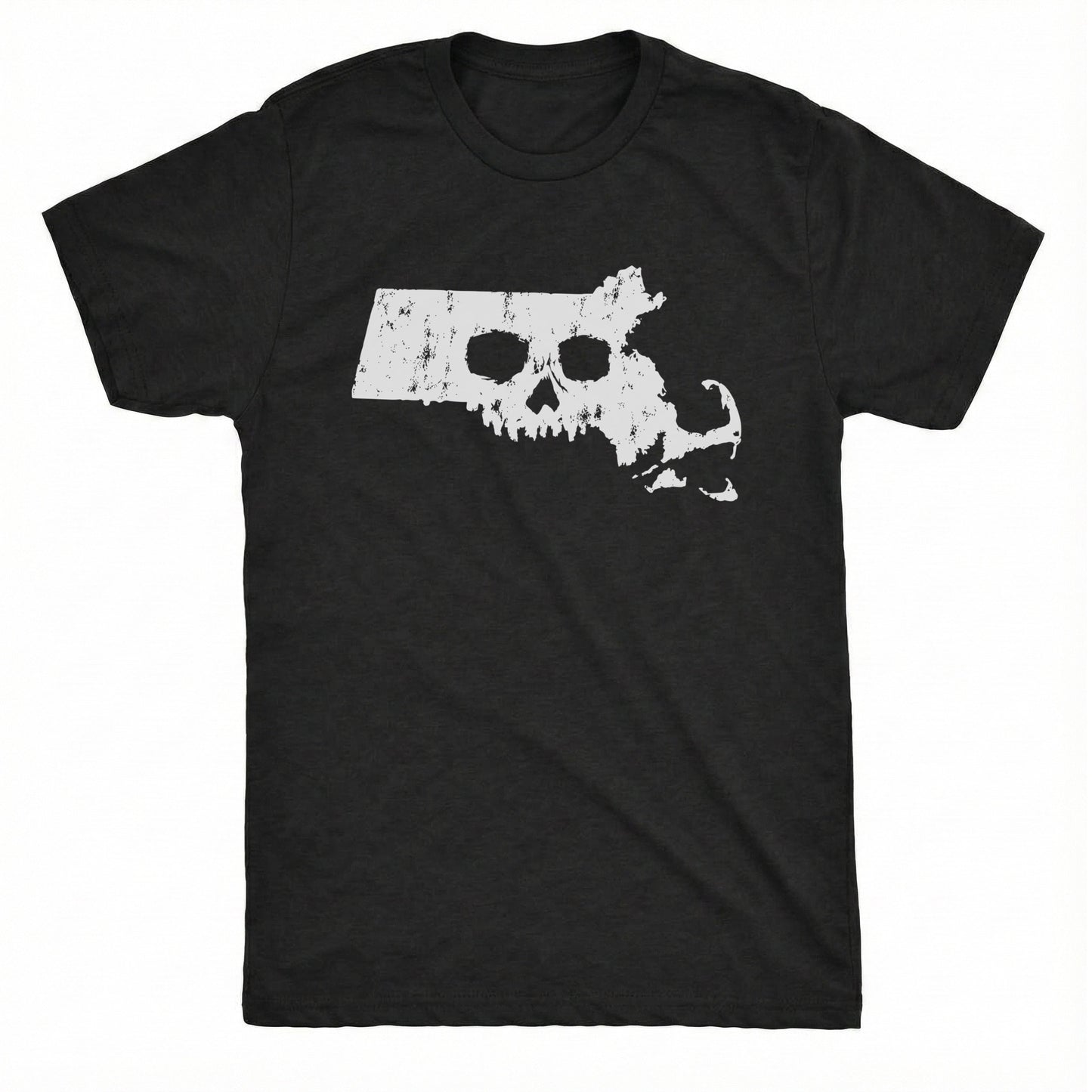 Skullchusetts Tee Black Mockup