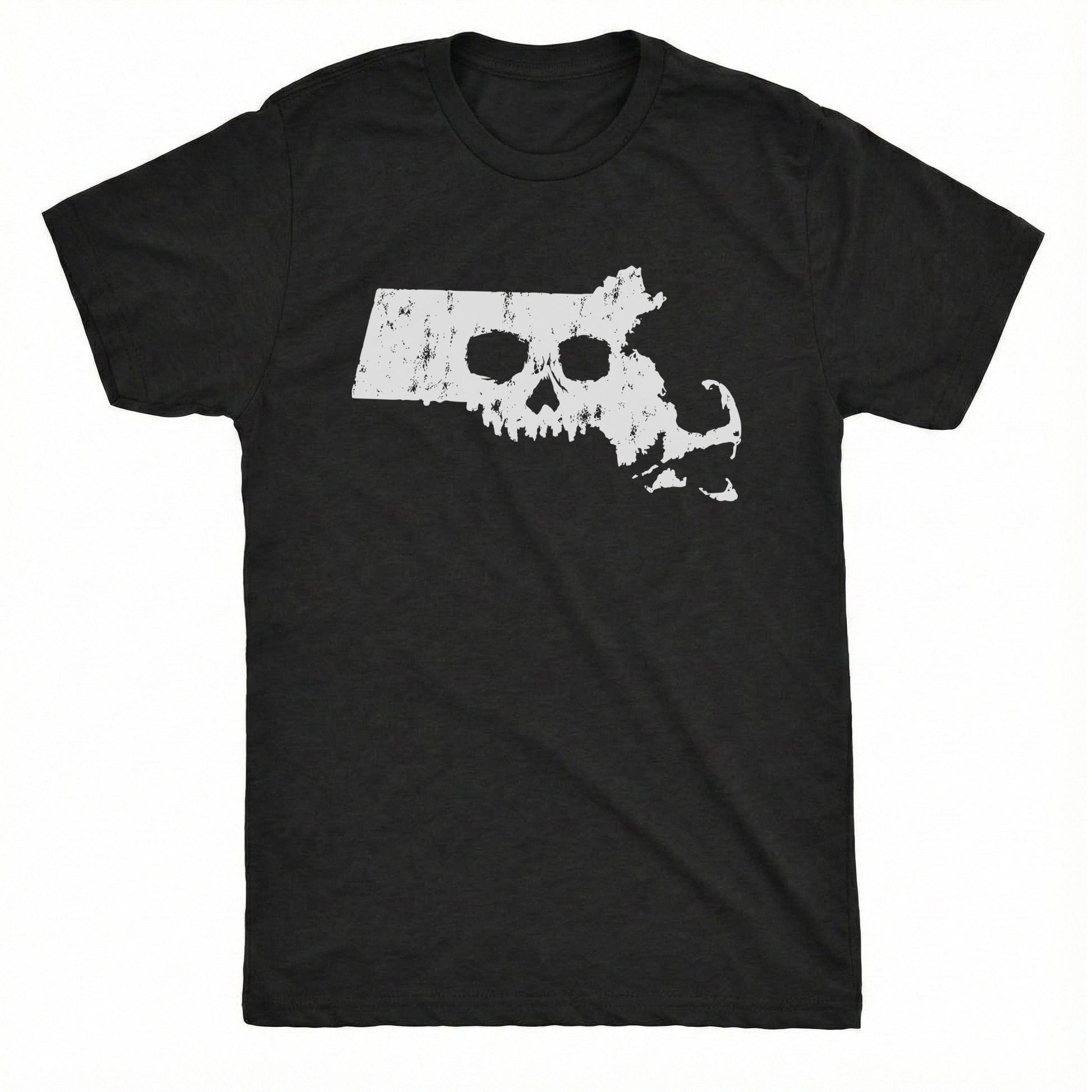 Skullchusetts Tee Black Mockup