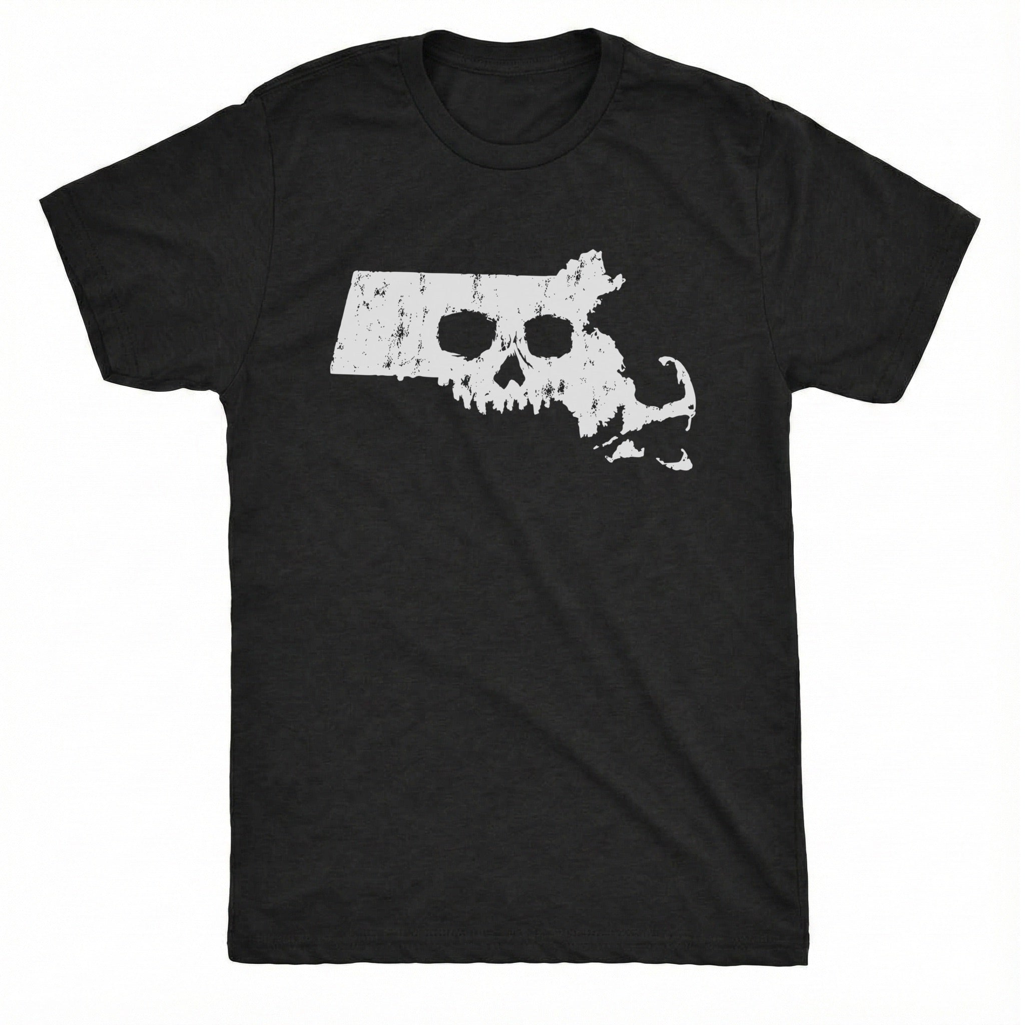 Skullchusetts Tee Black Mockup
