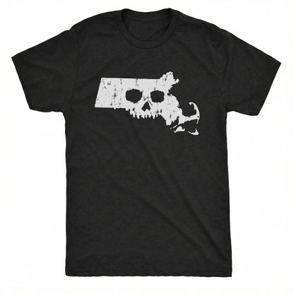 Skullchusetts Tee Black Mockup