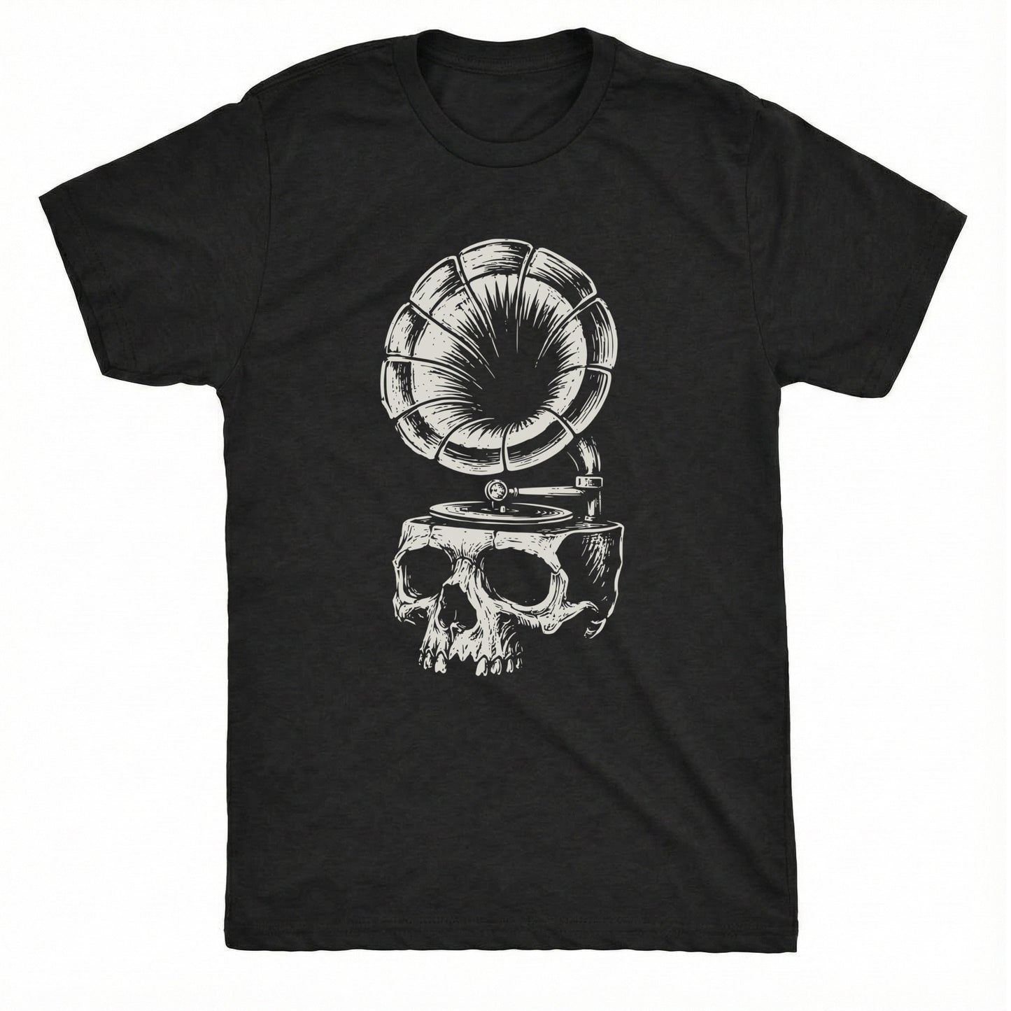 Skullophone Tee Black Mockup