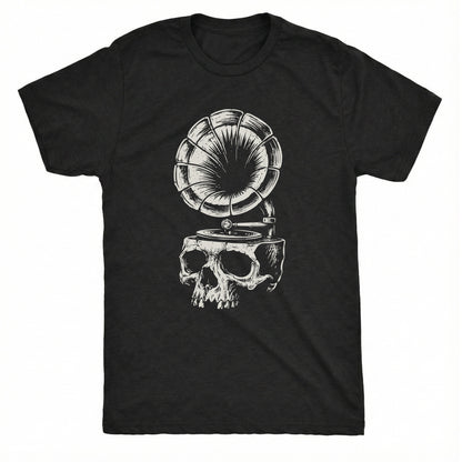 Skullophone Tee Black Mockup
