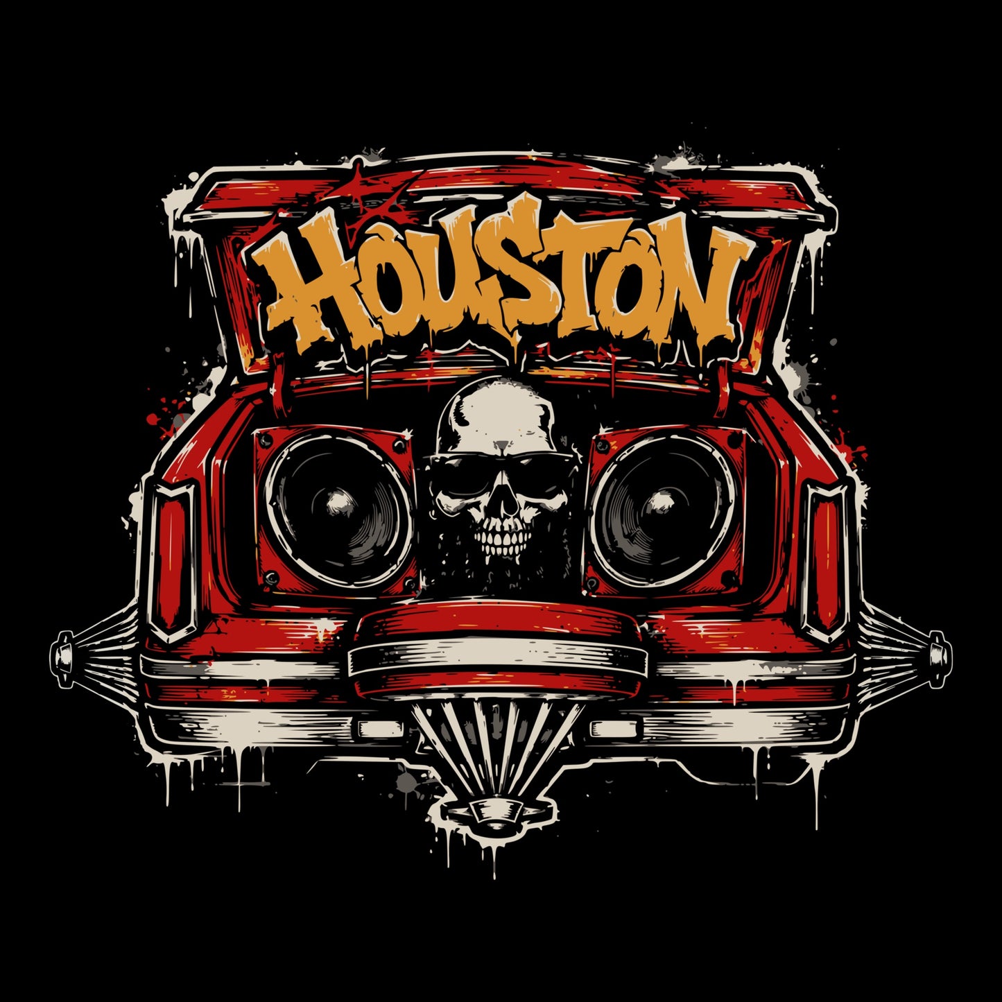 Slab Car Tee Black Design