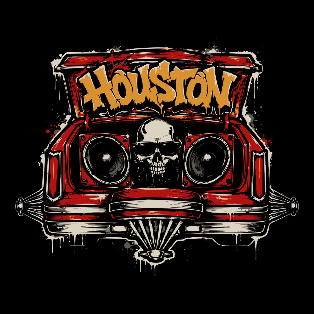 Slab Car Tee Black Design