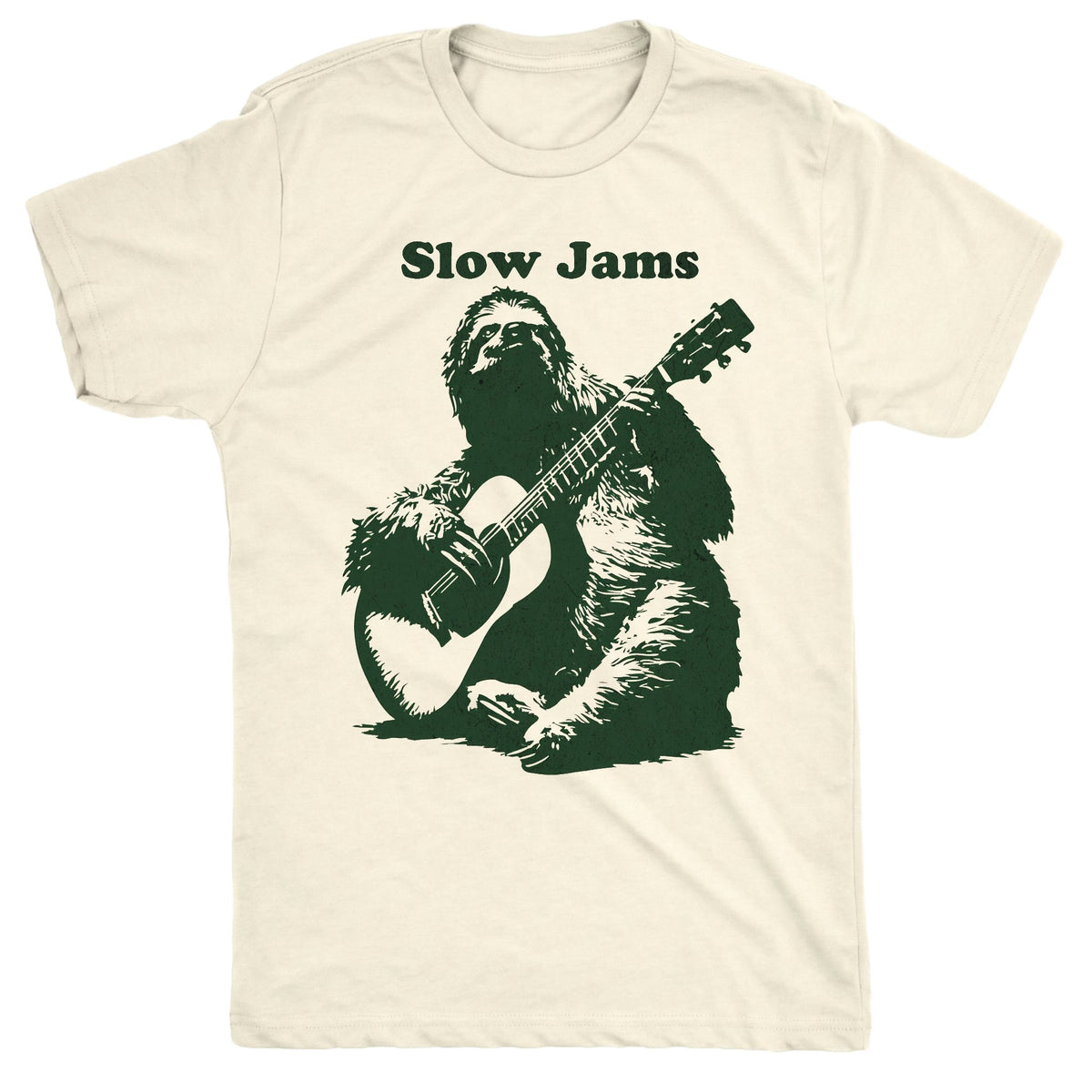 Sloth Jams Tee Natural Mockup