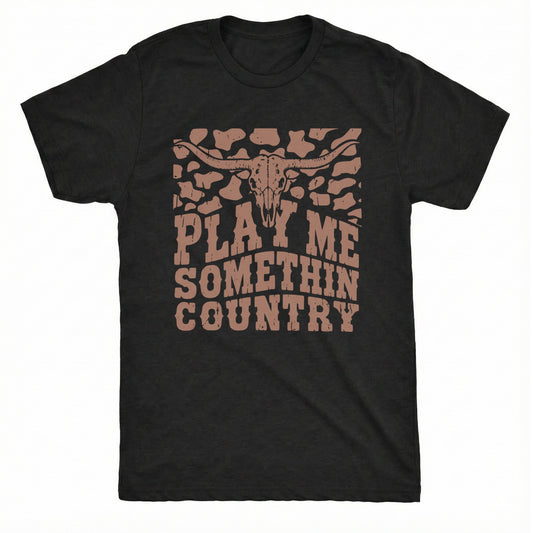 Somethin Country Tee Black Mockup