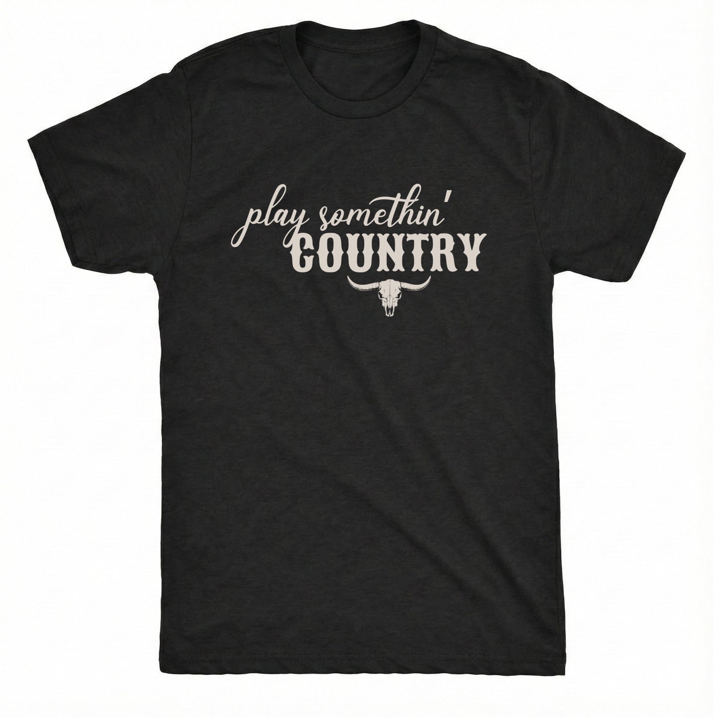 Somethin' Country Tee Black Mockup