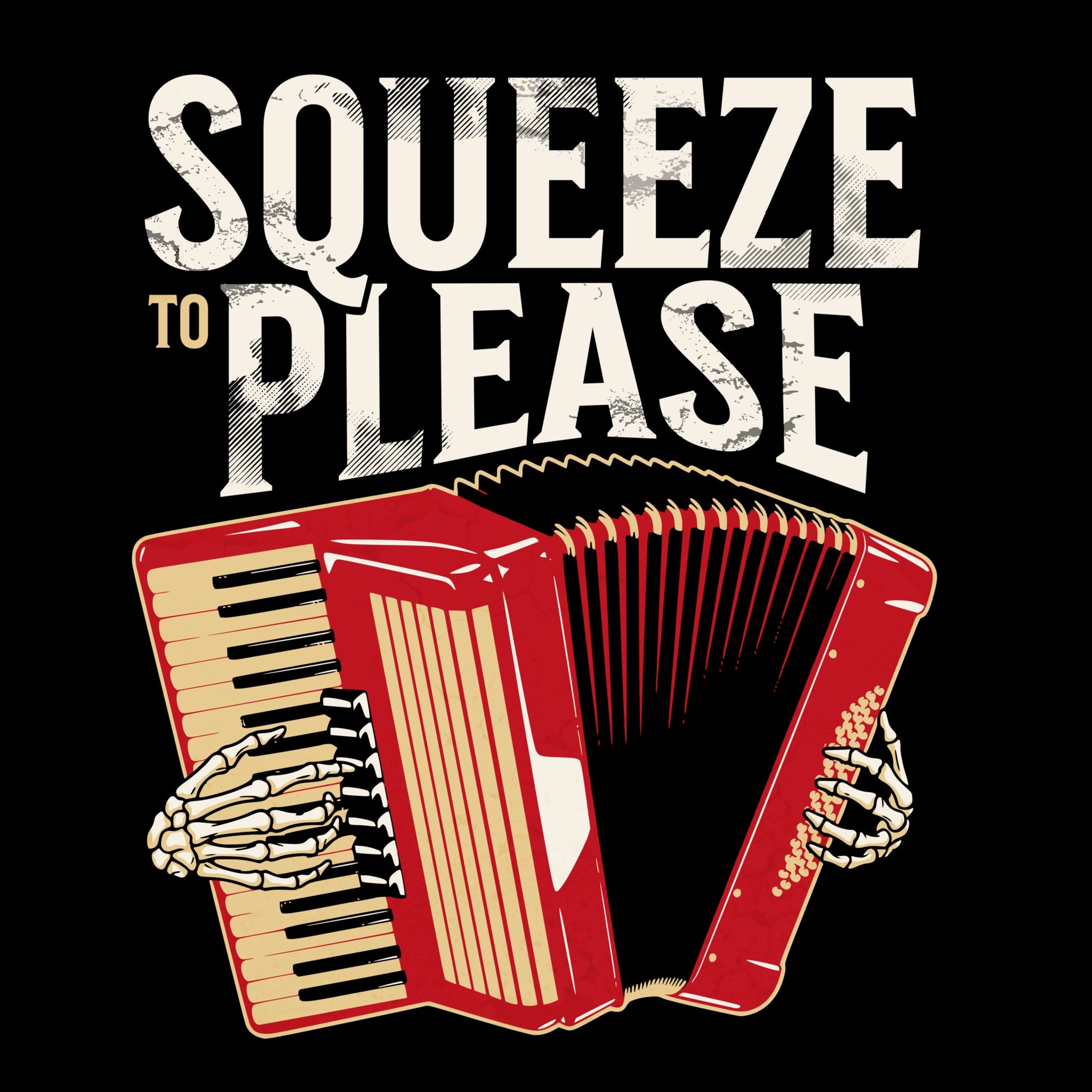 Squeeze to Please Tee Black Design