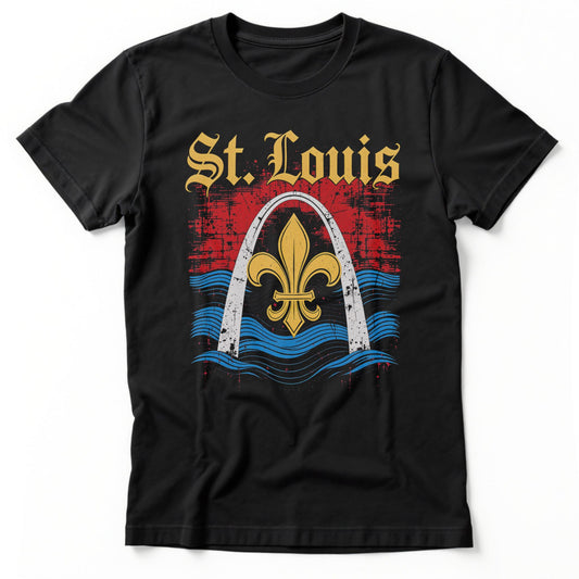 St. Louis Flag Tee | Comfort Colors® 1717 Black