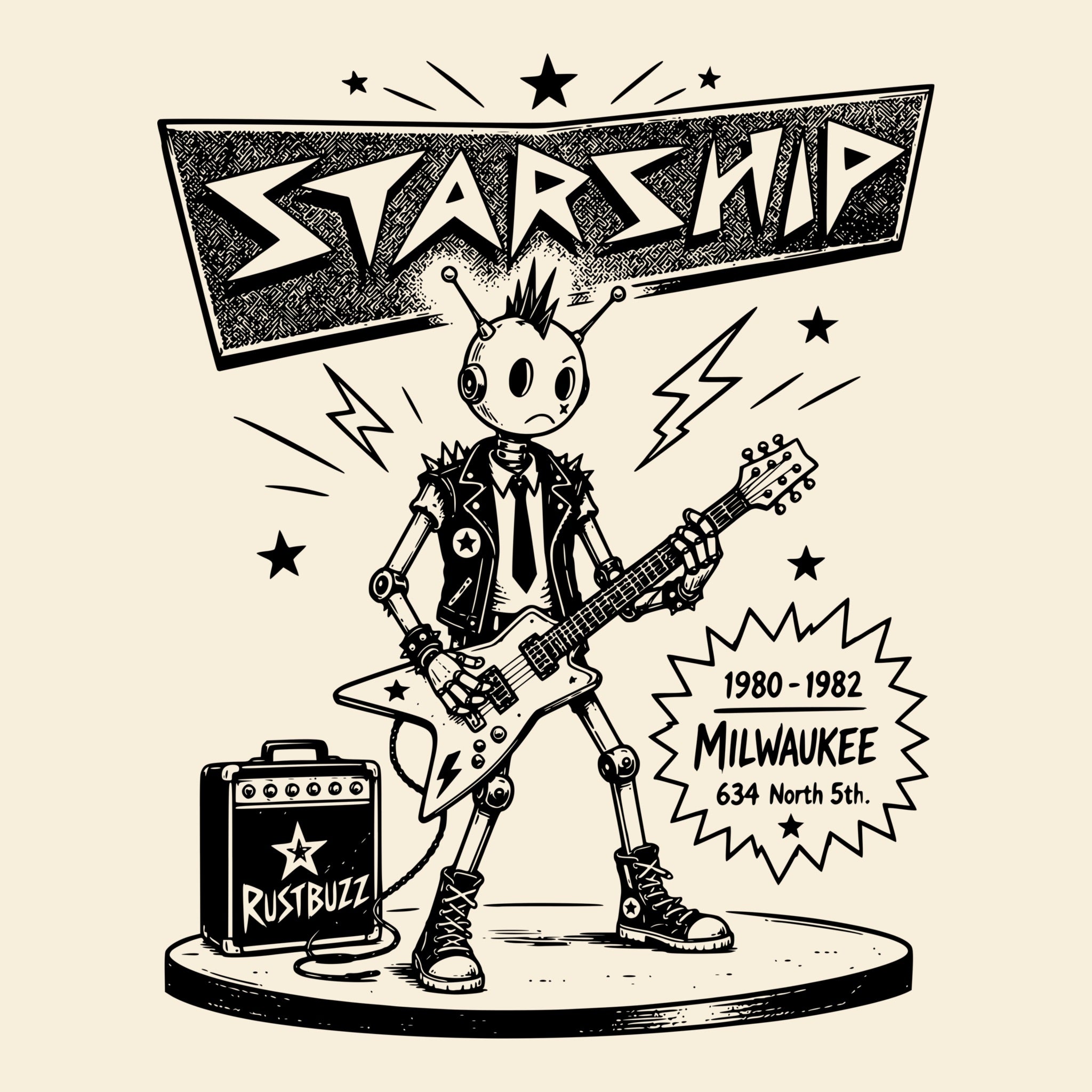Starship Tee Natural Design