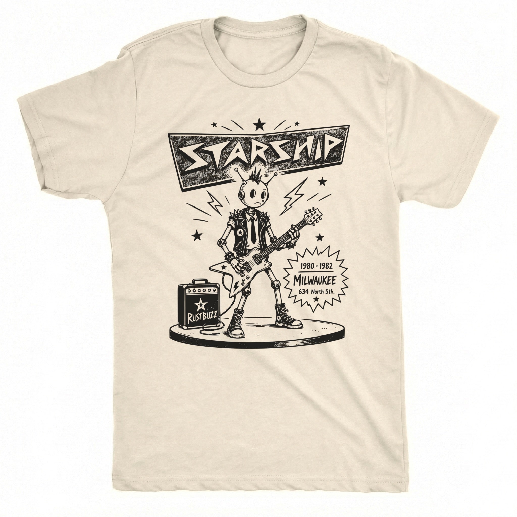 Starship Tee Natural Mockup