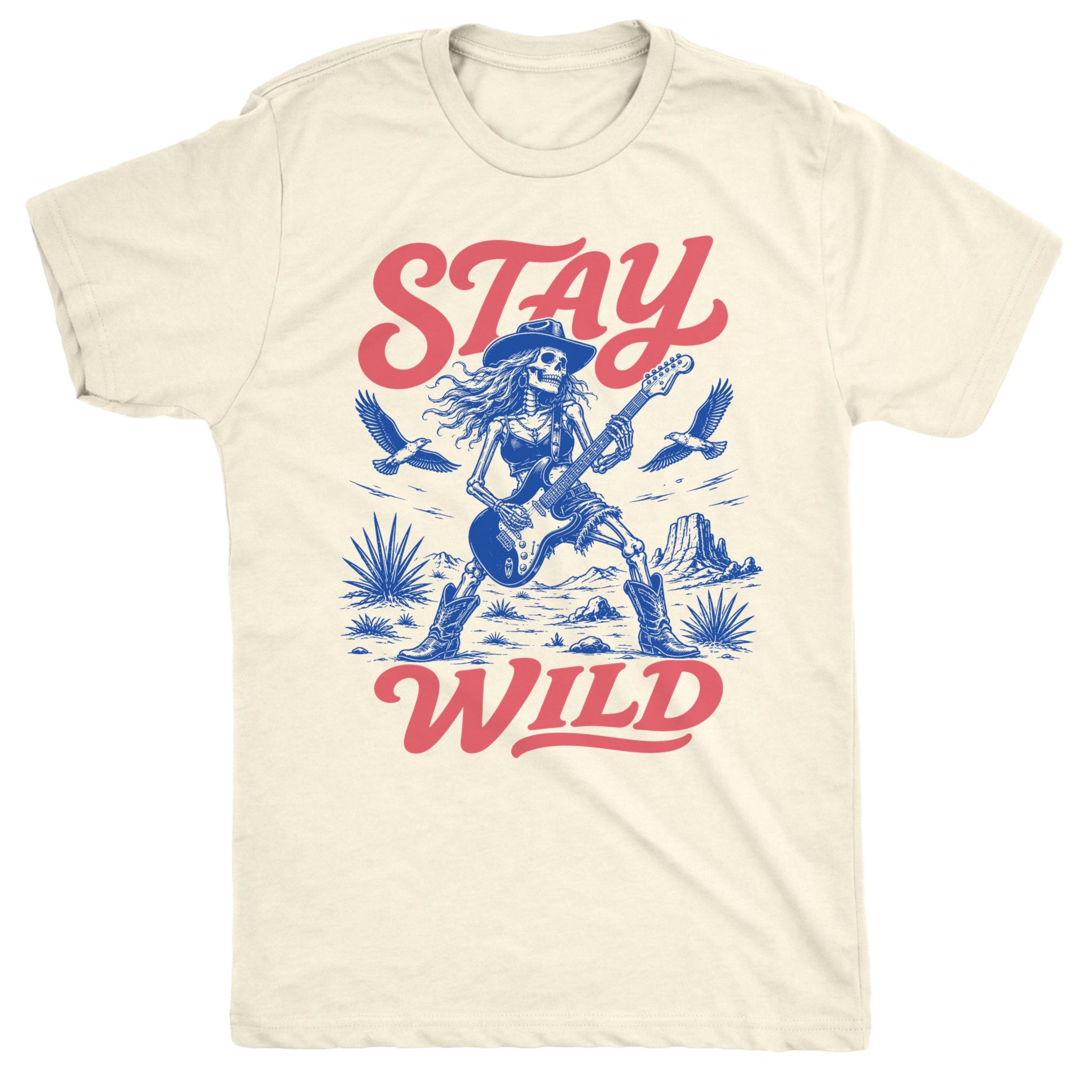 Stay Wild Tee Natural Mockup