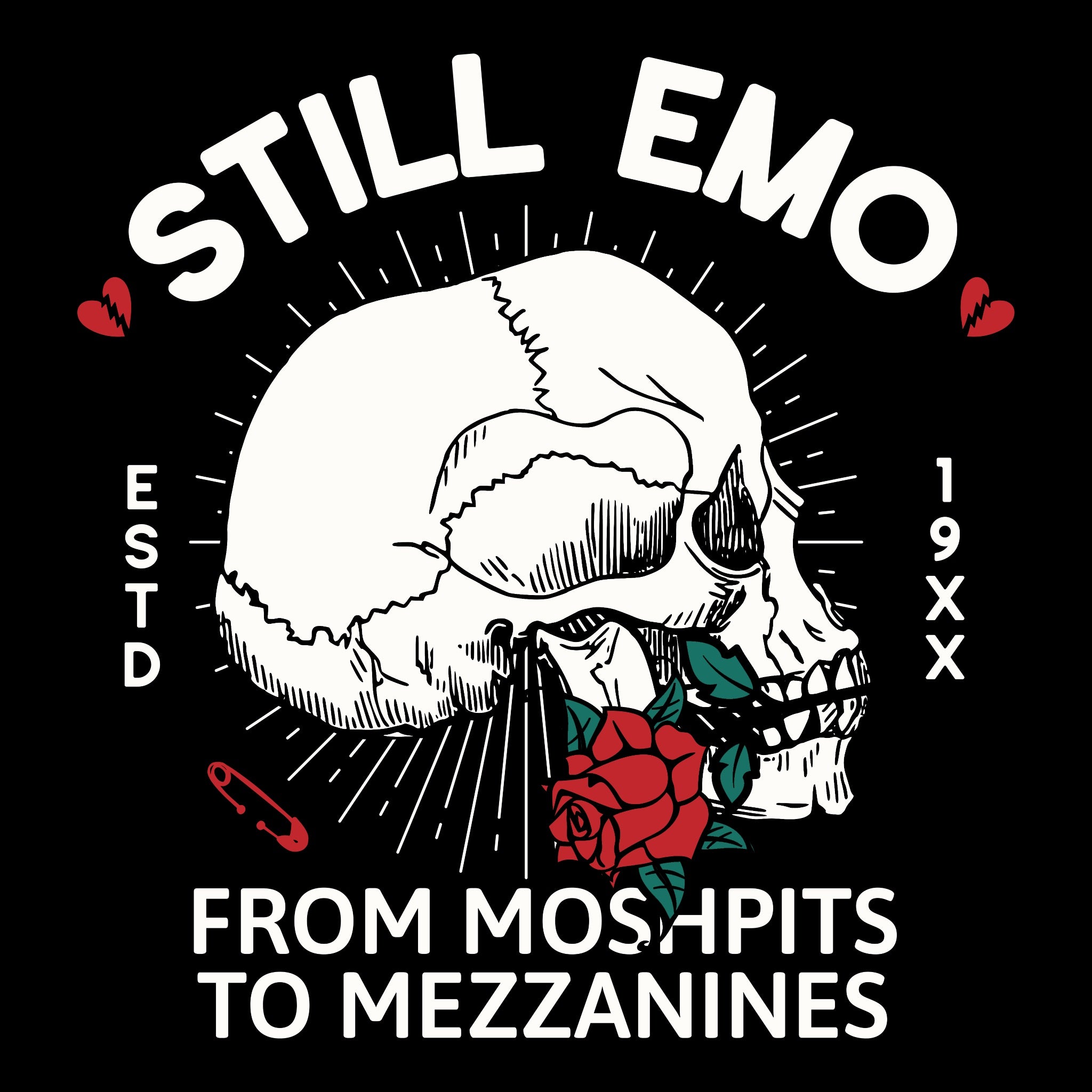 Still Emo Tee Black Design