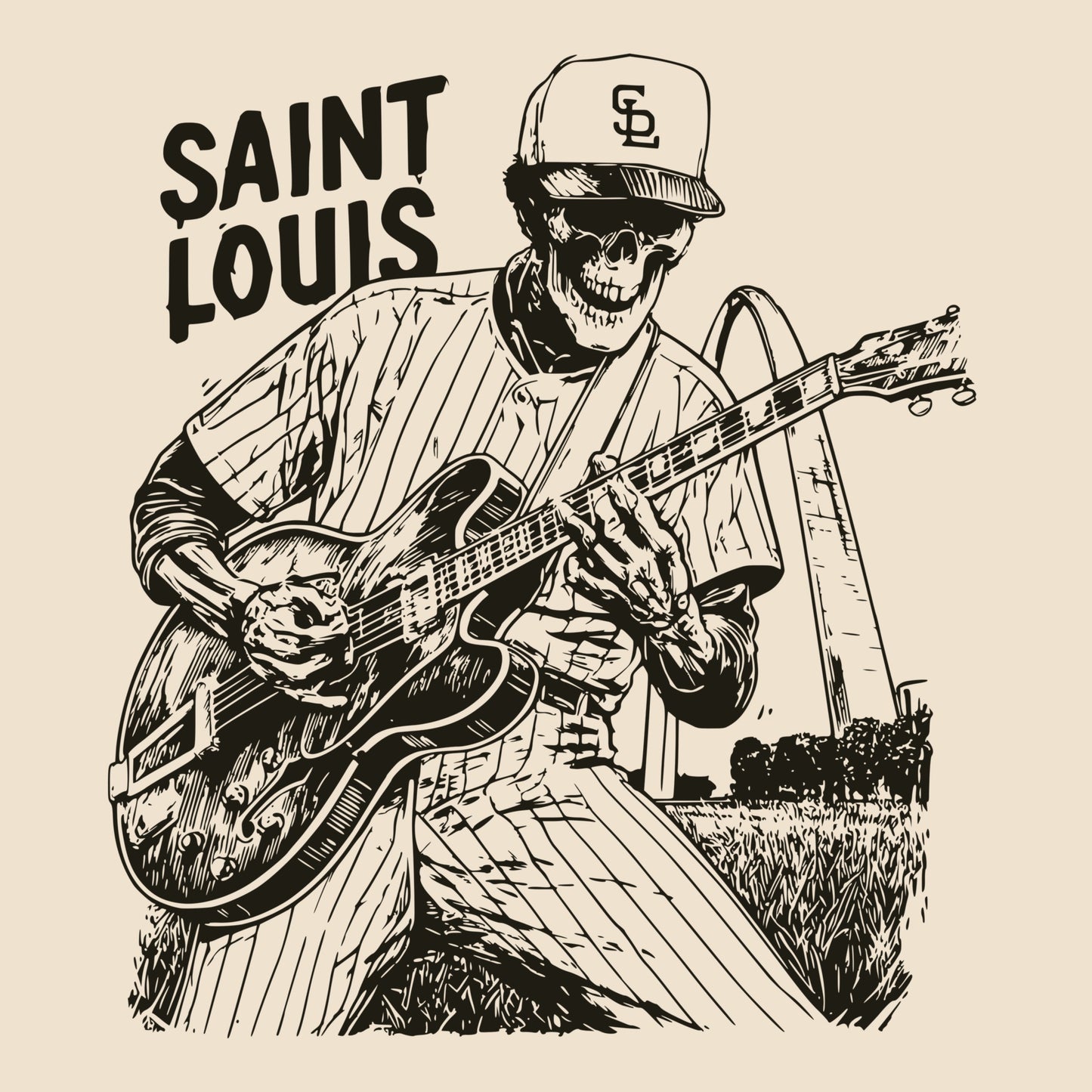 Stl Baseball Tee Natural Design
