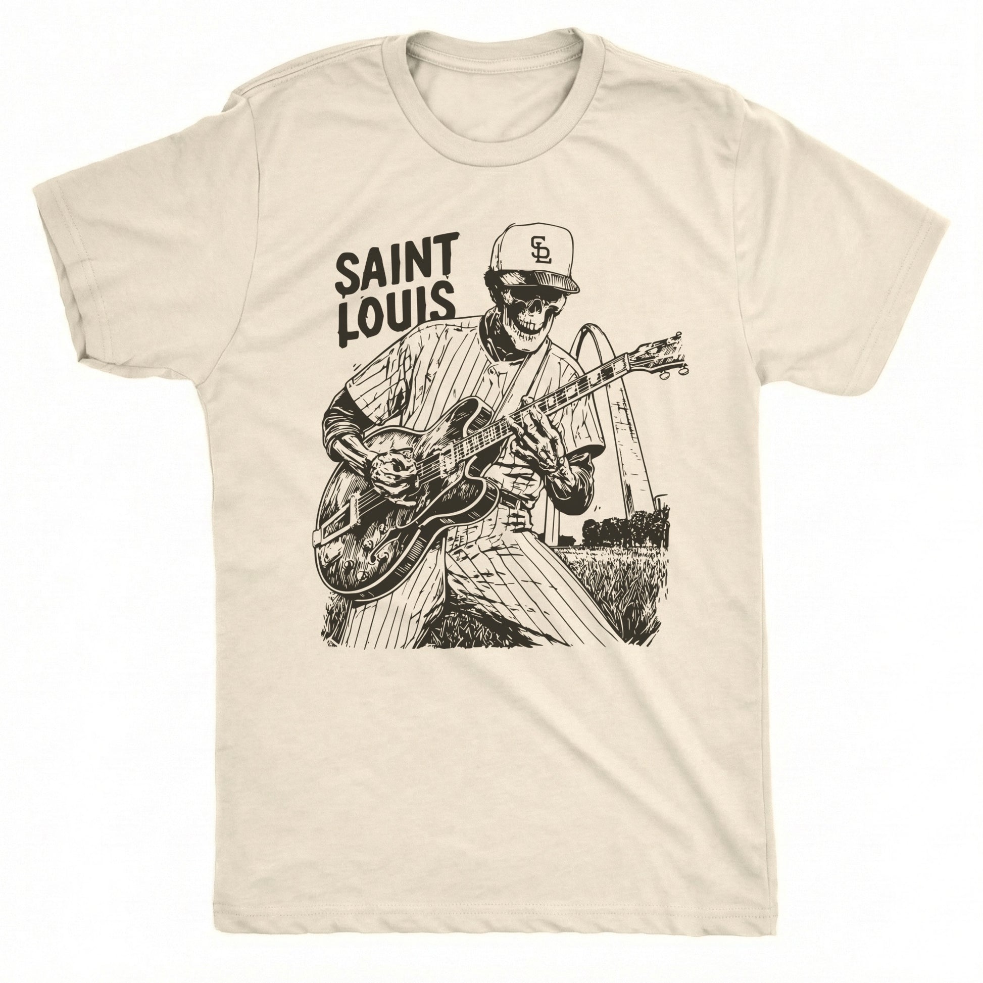 Stl Baseball Tee Natural Mockup