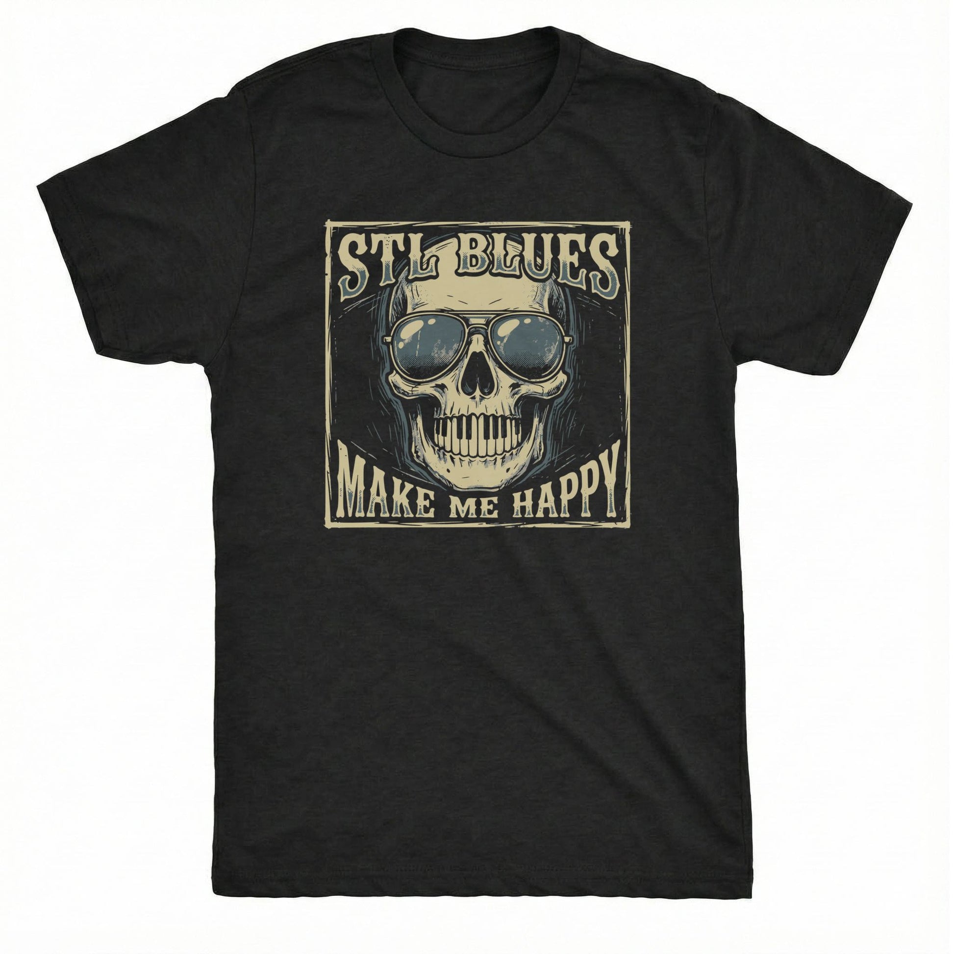 Stl Happy Blues Tee | Classic Tee Black
