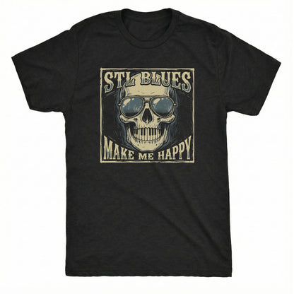 Stl Happy Blues Tee | Classic Tee Black
