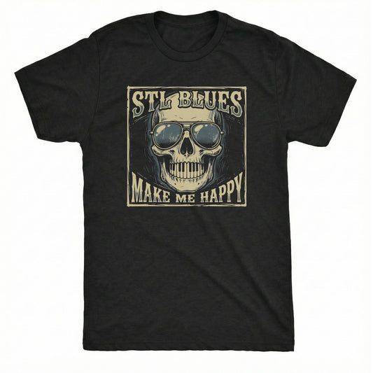 Stl Happy Blues Tee | Classic Tee Black