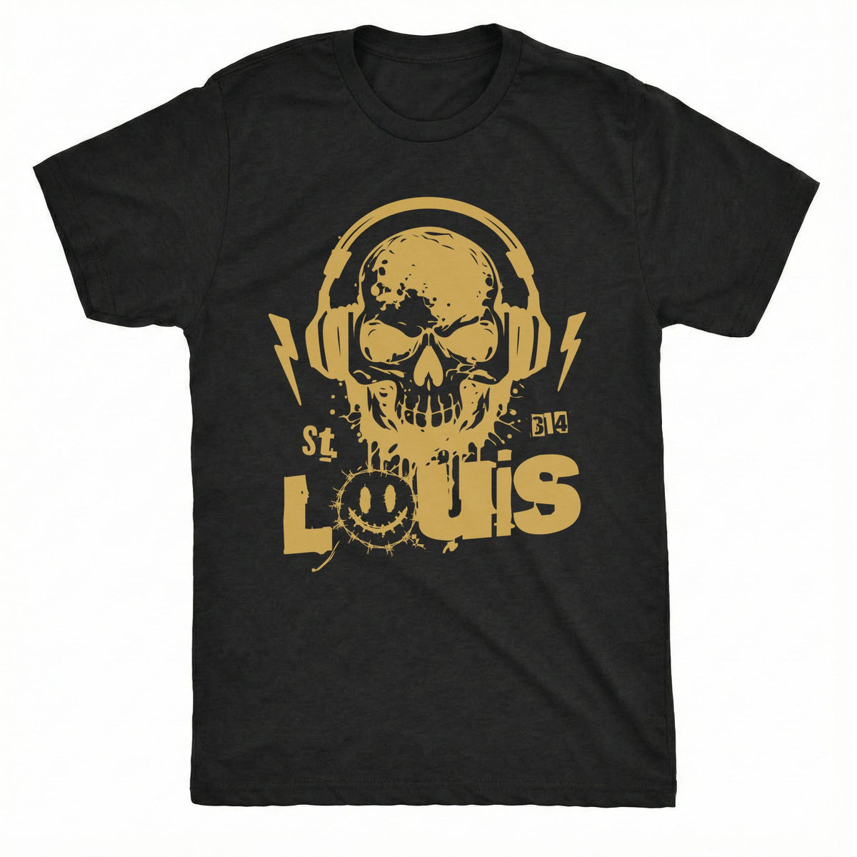 Stl Smiley Tee | Comfort Colors® 1717 Black