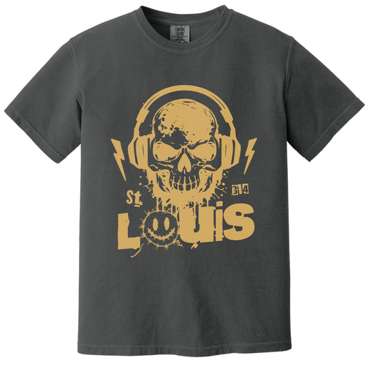 Stl Smiley Tee | Comfort Colors® 1717 Graphite