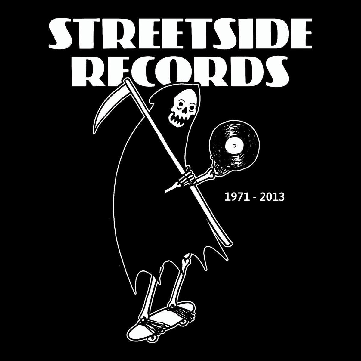 Streetside Records Tee Black Design