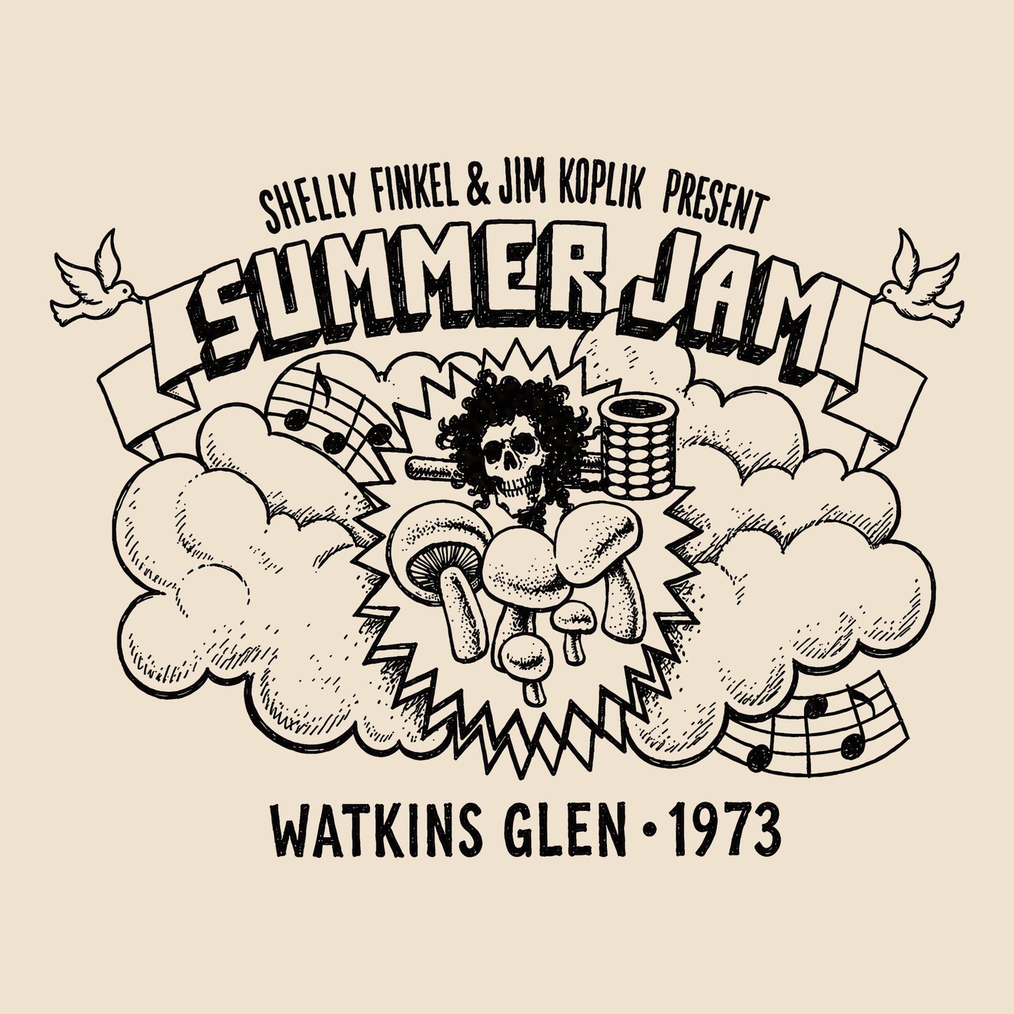 Summer Jam '73 Tee Natural Design