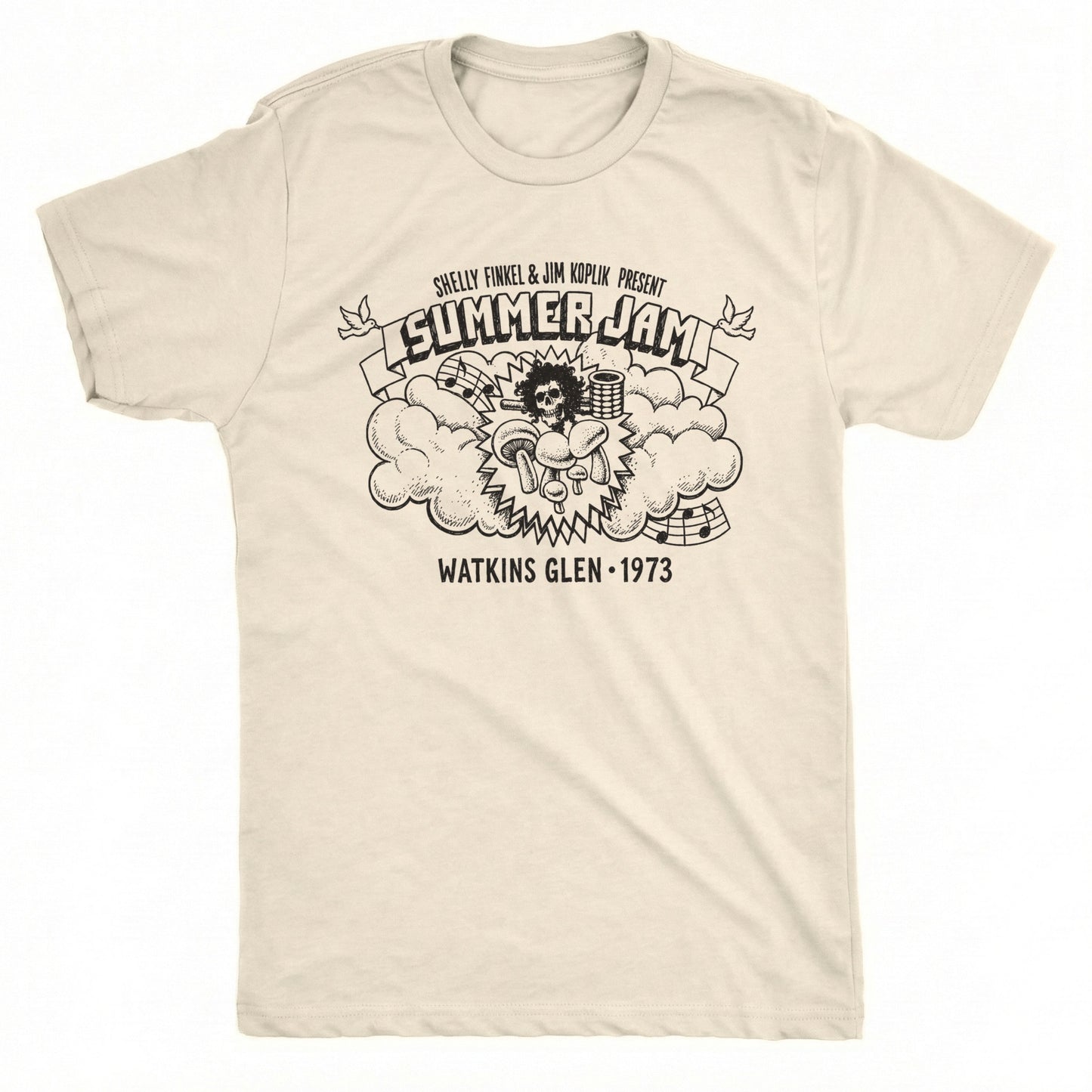 Summer Jam '73 Tee Natural Mockup